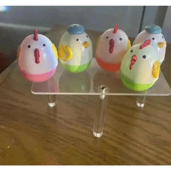 Easter Plastic Little Chicken‎ 5 1" Eggs Vintage collectible - Picture 6 of 6